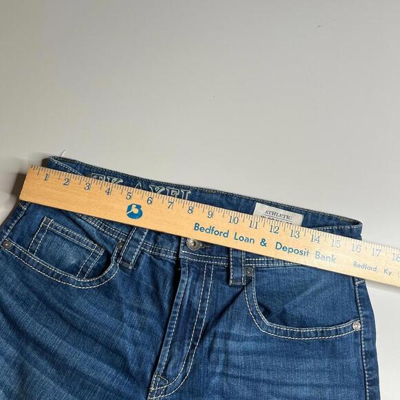 T.K. Axel Brand Jeans Men’s W32 L32 Athletic Fit Stretch Blue Denim - Picture 6 of 13